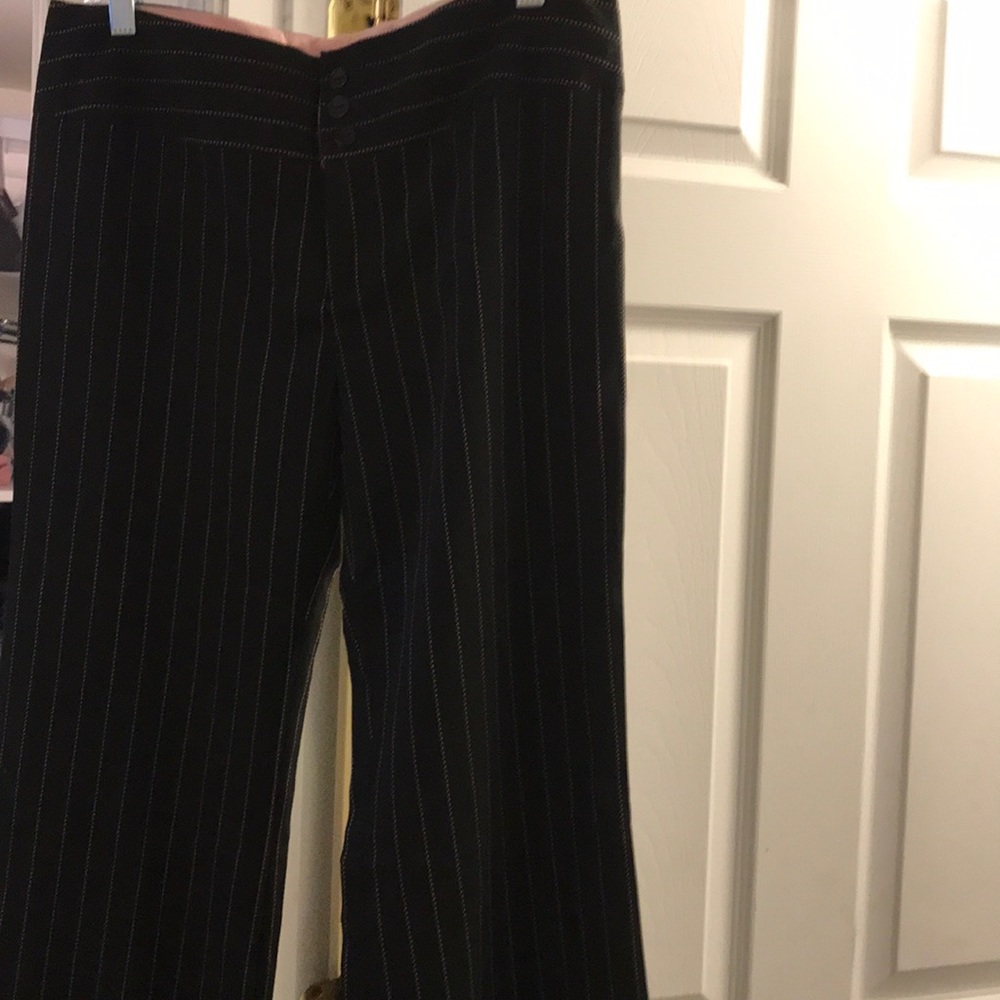 Never worn slacks with pink pin stripe